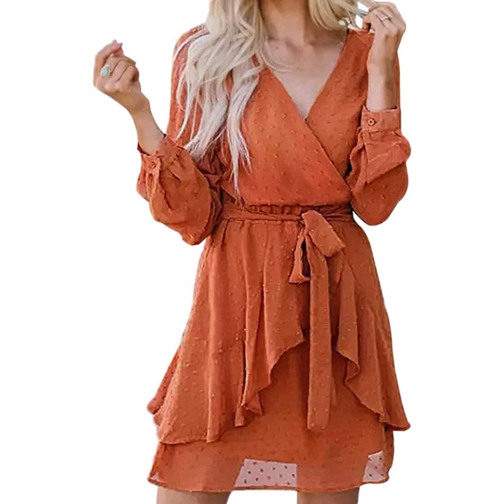 Womens Long Sleeve Swing Dress